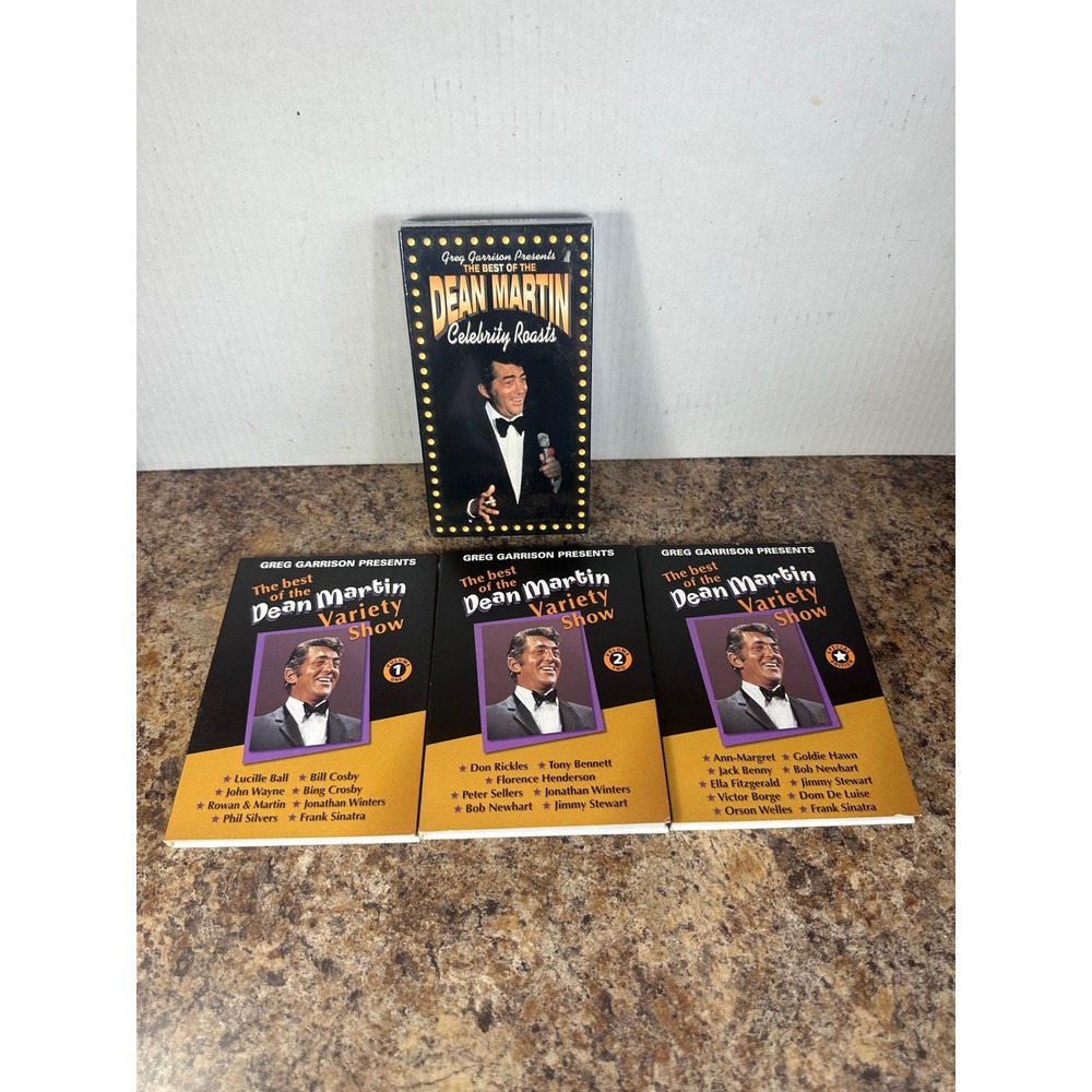 Dean Martin Variety Show Celebrity Roasts Greg Garrison Presents VHS Tape Set